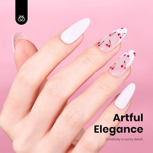 Image of Beetles Pink Gel Polish - HEMA-Free Cream Puff 8ML /0.27Fl Oz, Pastel Light Pink Gel Nail Polish, Soak Off UV LED Lamp Nail Art, Long-Lasting Manicure Salon DIY Home Bright Summer Nails