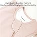BubblePanda Rayon Made from Bamboo Sleep Sack 0-6 Months 1.0 Tog Soft Toddler Sleeping Sack 3-6 Months for Infant Newborn Babies 2-Way Zipper Baby Wearable Blanket 0-3 Months