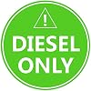 Diesel Only Sticker Sign,4 Diesel Only Decal Labels - to Prevent User Error - Adhesive Fuel Stickers for Trucks, Tractors, Machinery(5 Pack Set) (Green)