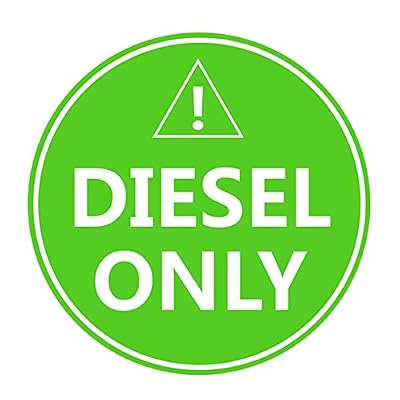 Diesel Only Sticker Sign,4 Diesel Only Decal Labels - to Prevent User Error - Adhesive Fuel Stickers for Trucks, Tractors, Machinery(5 Pack Set) (Green)