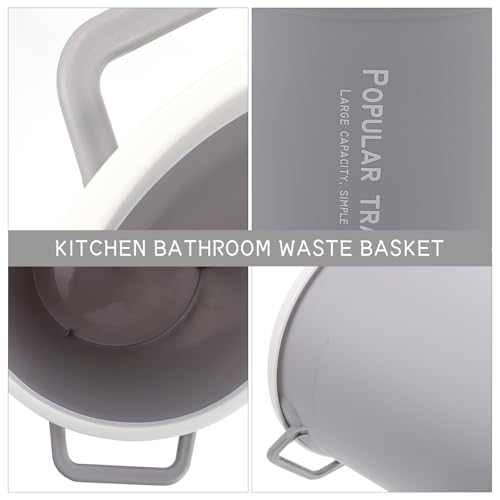 Caneca pequeña gris para basura de cocina y baño miniatura 3
