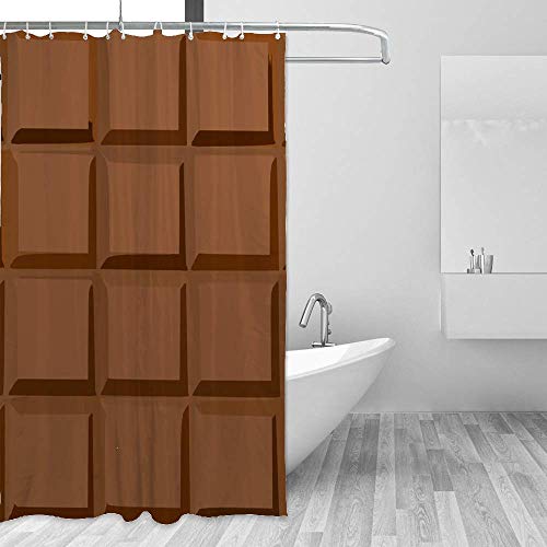 Rideau de douche rigide en polyester marron chocolat de dimensions 152x183 cm - 5