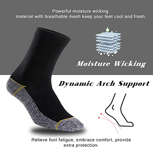 Image of Kodal Copper Infused Crew Socks Business Athletic Moisture Wicking Odor Free Comfortable for All Day Wear (4 /5 Pairs)