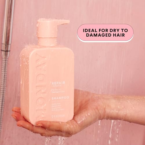 MONDAY HAIRCARE Repair Shampoo and Conditioner Set 798 ML for Dry to Damaged Hair, Made with Keratin, Coconut Oil, Shea Butter and Vitamin E