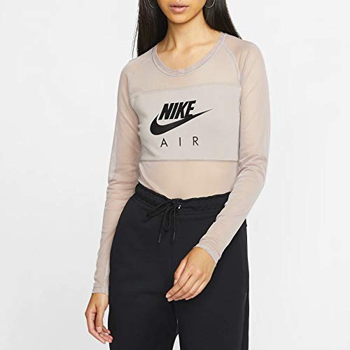 Nike Air Bodysuit feminino de malha de manga comprida, Pumice, Large