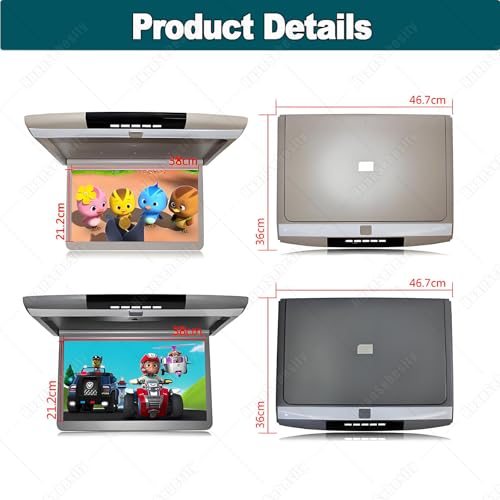 Lettore video MP5 montato a soffitto, schermo TFT 1080p con altoparlanti integrati per intrattenimento sul sedile posteriore