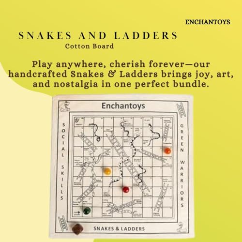 Image of Snakes and ladders Cotton Fabric Board Game | Vaikuntapali | Moksha Patam | Saap Seedhi |Parama Padam Board Game | Chutes and Ladder | Gyan Chauper | Old Time Game