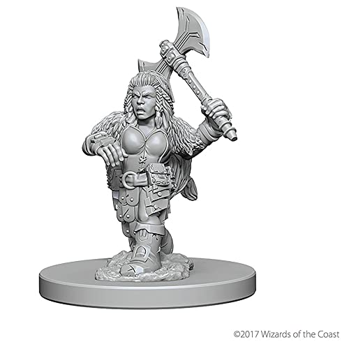 D&D Nolzur's Marvelous Miniatures Dwarf Female Barbarian 2 figuras miniatura 4