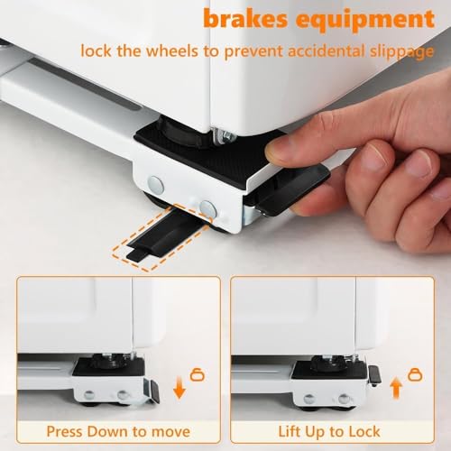 Image of TASMAX Furniture Lifter and Mover Heavy Furniture Mover Roller Set with Lifter Tool Heavy appliances Mover Tool Washing Machines Fridge Sofa Table Cupboard Wardrobes Adjustable Height Lifting Tools