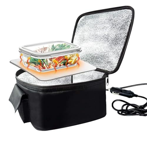 Caja de almuerzo eléctrico: calentador de alimentos enchufable para automóviles de 12 V, calentador de comidas portátiles | Recalentar o cocinar el almuerzo fácilmente sobre la marcha con un recipient