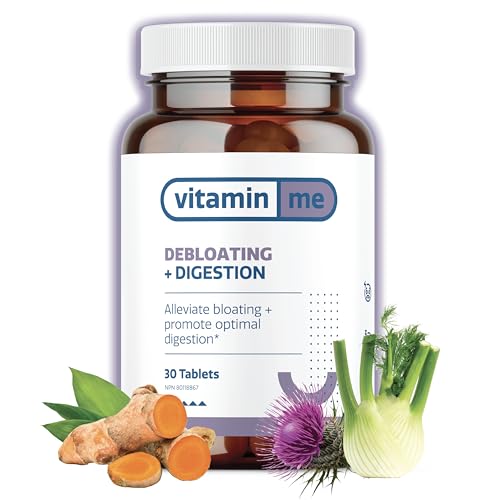 VitaminMe – Debloating & Digestion | Anti bloating pills | Extra strength natural gut health combination | Milk Thistle, Turmeric and Fennel | 30 Tablets