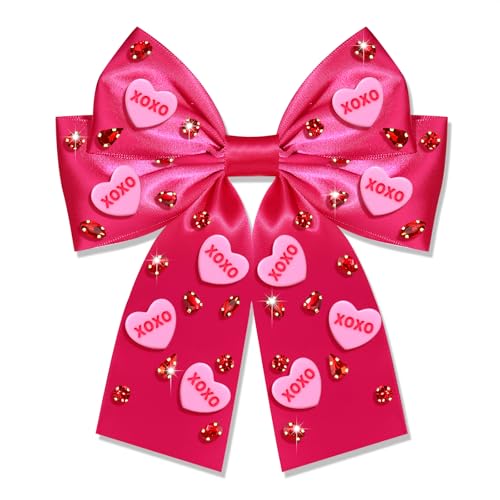 Valentines Day Hair Bows for Girls Candy Heart Hair Clip Crystal ...