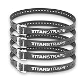 Titan Industrial Straps (タイタン工業) – 強くてシンプルなタイダウン 建設用 (溶接業者、DIYホーム) & 1stレスポンダー – バッチテスト済み – 70ポンド 作業荷重 長さ36インチ ブラック 4個パック