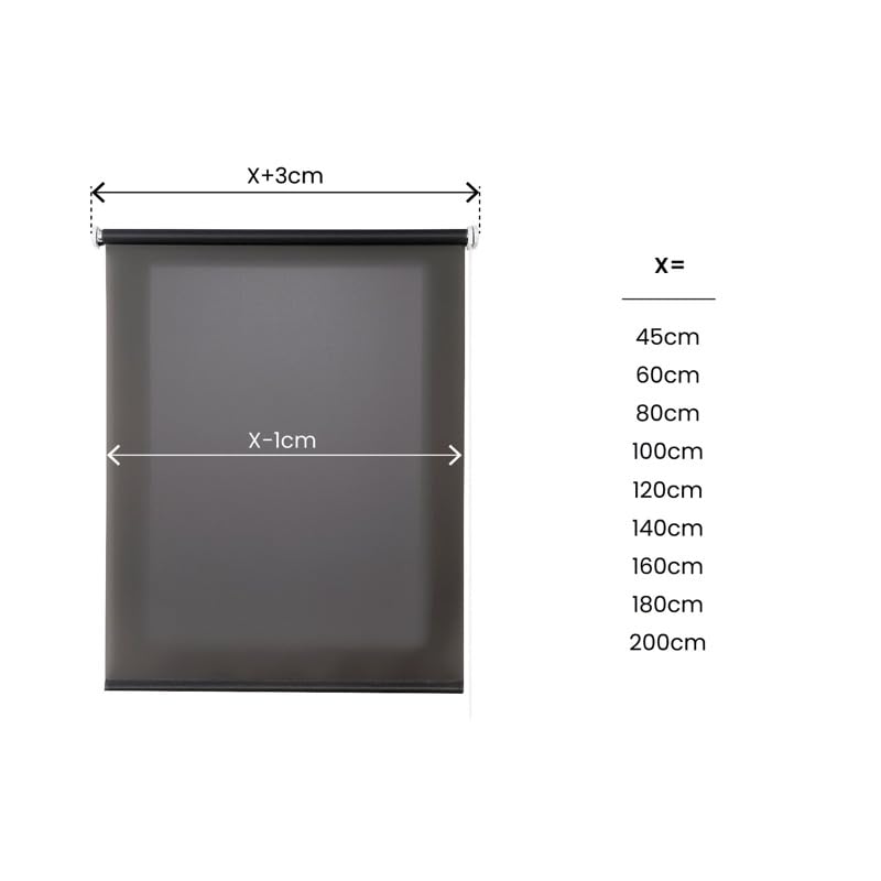 STOR PLANET | Tende Filtranti Transparenti, Tenda a rullo per Interni, Tende per Cucina, Soggiorno, Camera da letto. Per Finestra e Porta, Installazione Facile | Grigio Asfalto, 160x180cm