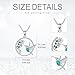 Reaii Hummingbird Necklace for Women 925 Sterling Silver Genuine Turquoise Gemstone Flower Hummingbird Animal Pendant Turquoise Jewelry Gifts for Mom Wife