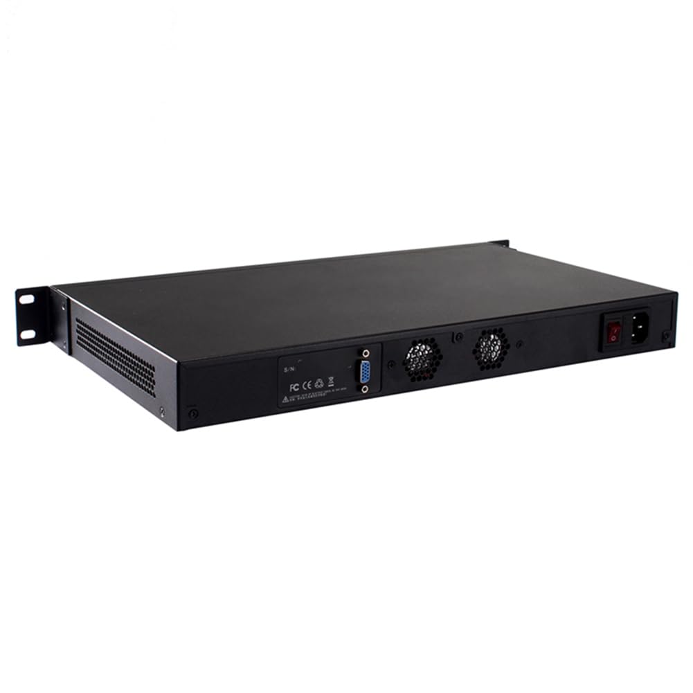 1U Rackmount Firewall Hardware, PFSense, OPNsense, Mikrotik, VPN, Network Security Appliance, Router PC, J4105 J4125, RS06, AES-NI, 6 x 1GbE LAN, COM, VGA, 8G RAM, 64G SSD