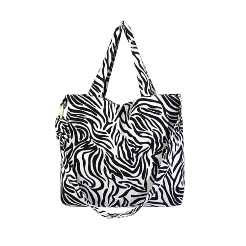 Bolso Tote grande de pana para mujer con forro de lona miniatura 1