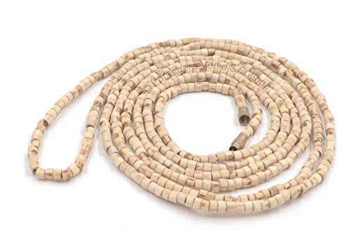 Image of ARKAM Tulsi Kanthi Mala Certified /Natural Tulasi Kanthi Mala /Original Tulsi Kanthi /ISKCON Tulsi Mala /Vaishnav Tulsi Mala /Basil Mala - 2 Round Mala (Size: 3mm, Length: 32 inches) Set of 2 Mala