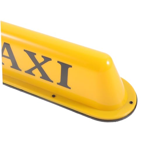 Lámpara de taxi amarilla PRETYZOOM de plástico resistente para techo de coche 6