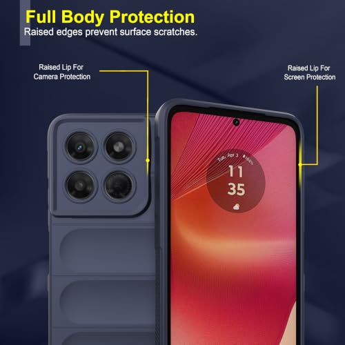 Image of Zapcase Back Case Cover for Motorola G37 5G | Compatible for Motorola G37 5G Back Cover | Liquid Silicon Magic Case with Camera Protection | Sapphire