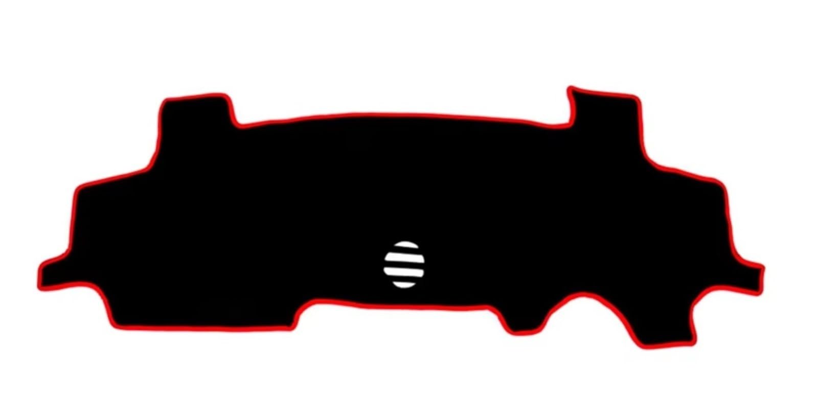 Kratzfeste Innen-Armaturenbrett-Abdeckungen Für Peugeot 107 2005-2014 Dashmat Center Konsole Teppich Kissen Auto Dashboard Abdeckung Dash Matte(Red Edge,RHD)