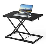 KEYSAFER Stehpult-Konverter höhenverstellbar 60*34CM ergonomischer Tastatur- und Maushalter, Computertastaturständer für den Schreibtisch, Sitz-Steh-Tischmonitor und Laptop-Halter für das Homeoffice