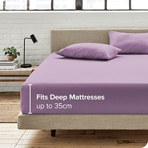 Bare Home Fitted Bottom Sheet King Size, Premium 1800 Ultra-Soft Microfibre Sheet, Wrinkle Free, Deep Pocket - Image 4