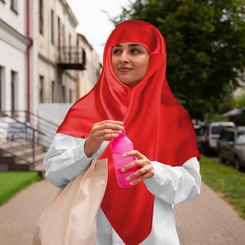 35" Large Square Satin Head Scarf, Silk Shiny Solid Color Scarves, Sleeping Wraps for Women Hair Bandana3