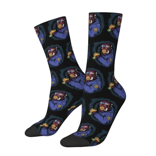 Drinking Monkey Socks For Men Women Gift Wicking Sport Casual Running Socks