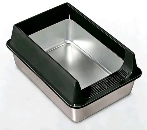 XL Stainless Steel Litter Box - High-Sided Metal Litter Box for Big Cats - Easy to Clean, Rust-Resistant, and Durable - Never Absorbs Odors - 23.6 x 15.8 x 7.5 in - image 4