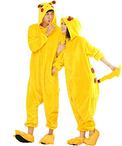 Pijama Pikachu Adulto Capuz 100% Algodão Antialérgico A Pronta Entrega (GG)