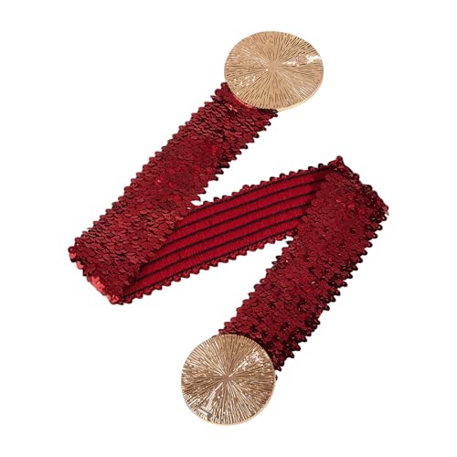 Fashionable Wide Belt For Female Formal Dresses Elastic Corset Belt Waist Shaping Cincher All Matching Waist Accessories Red