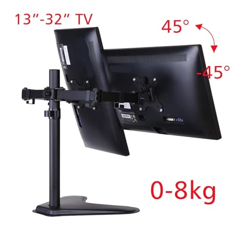 Soporte de monitor doble JEQGDLUI rotación 360 e inclinación 45 con brazo de movimiento completo 2