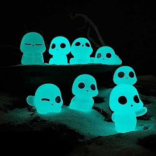 Hongjingda 10 Figurines d'elfes et Princesse Mononoke, Figurines fantômes Lumineuses, poupées mononoques Elfes des Arbres, décoration Jardin, miniatu fantôme Lumineux, Ornement Paysage