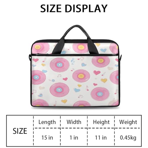 Maletín para portátil con diseño de discos rosa 15'' miniatura 2