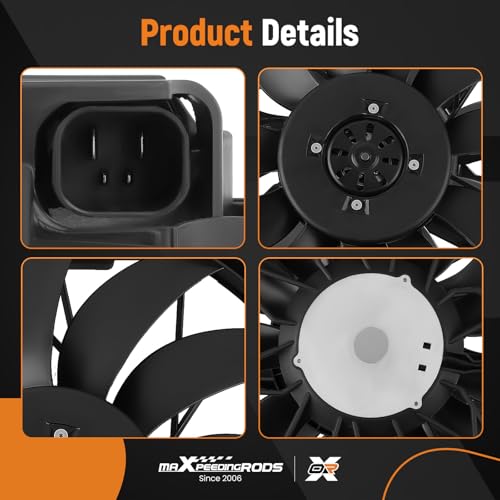 Image of maXpeedingrods Engine Radiator Cooling Fan Assembly for Mercedes-Benz CL550 2011-2014, CL600 2007-2014, CL63 CL65 2008-2014, E320 E63 S350 S550 S600 S63 S65 Replacement 2115000493 A2115001893