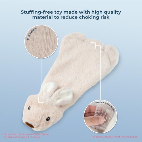 Image of Best Pet Supplies Squeaky Dog Toys with Soft Durable Fabric for Small, Medium and Large Pets Interactive Toy for Indoor Play, Supports Active Biting and Play - Hare, Medium