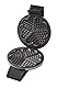 Cloer 1639SR Waffeleisen, Herzwaffel 15,5 cm Ø, doppelte Antihaftbeschichtung, zuckerresistent, 930 W, Backampel, praktische Standfunktion, hochwertiges Edelstahlgehäuse, Edelstahl