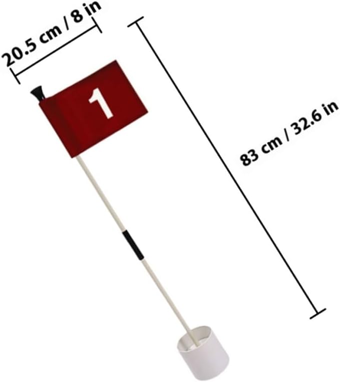 Golf Pin Flag and Flagpole Set with Base, Numbered Training Flags for Golf Practice, Outdoor Golfing Supplies for Putting Green and Course Use