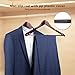 Coat Hanger 8-Pack, MEQUTION Wood Hangers Trouser Hangers Extra Wide Shoulder Wooden Hangers for Heavy Coat, Sweater, Skirt, Suit, Pants, Retro Finish (Cherry)