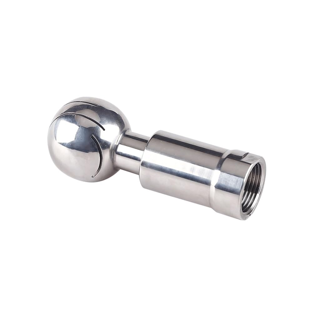 Hilo Femenino Sanitario de Bola de pulverización giratoria de Acero Inoxidable BSP SS304, for Cabezal de Limpieza de Tanques CIP, Ajuste de Lavado de Cobertura de 360 ​​Grados(2")