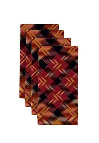 Fabric Textile Products | Fall Harvest Cloth Napkins | Plaid 18