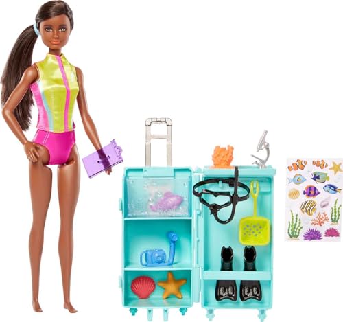 Set de juego Barbie Careers Mobile Lab con muñeca y accesorios miniatura 1