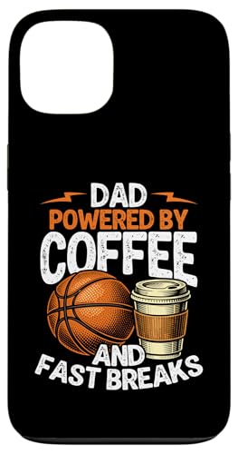Dad Powered By Coffee And Fast Breaks �o�X�P�b�g�{�[�� �X�}�z�P�[�X iPhone 13 �p
