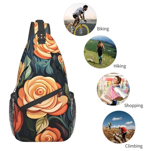 Morrales de Tirante Unisex con Estampa Floral Cartoon Rose miniatura 6