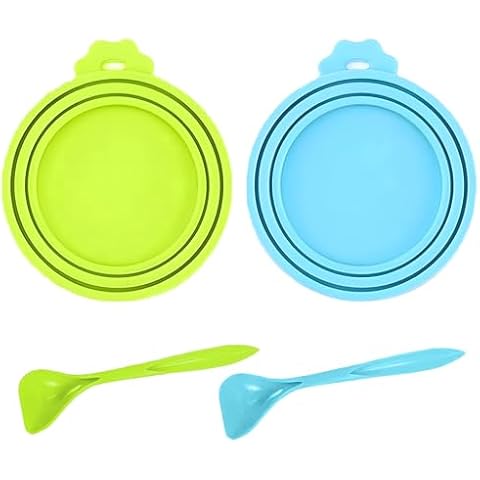 Siliget Universal Silicone Can Lids with Spoon Cover
