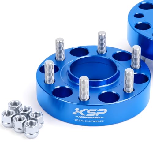 Image of KSP 1.5inch 6X139.7 Wheel Spacers for Silverado Sierra 1500, 6x5.5 Hubcentric Spacers fit Chevrolet GMC Tahoe Avalache Express Suburban Yukon, 6 Lug Forged Spacer with 78.1 Center Bore M14x1.5 Stud