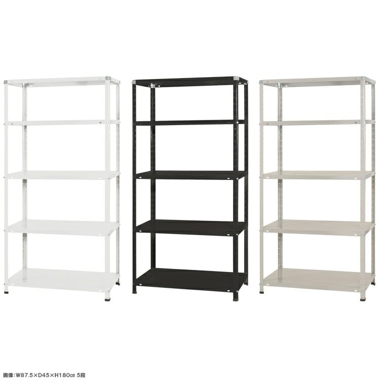 Amazon｜スチールラックのキタジマ KT-1-18 幅87.5×奥行45×高さ180cm 