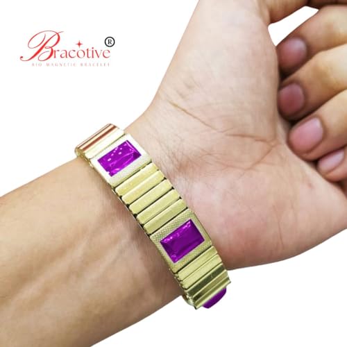 Bracotive® Bio Magnetic Bracelet For Men & Women/Blood Pressure Metal Chain/High Power Magnet/Energy Maintain/Blood Circulation & Therapy/Pain Relief/Pack of 2 Pis.