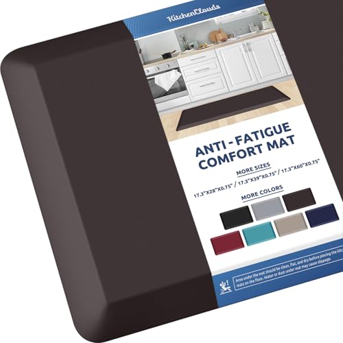 Image of 0.8 inch Thick Kitchen Mat Cushioned Anti Fatigue Rug Comfort Floor Mats | Water-Resistant, Non-Slip, Easy to Clean Comfort Floor Mat for Kitchen, Sink & Office, Multiple Colors & Sizes, 17.3 inchx39 inch